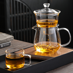 玻璃自动泡茶器茶具套裝功夫茶杯懒人泡茶神器家用盖碗泡茶壶 新款