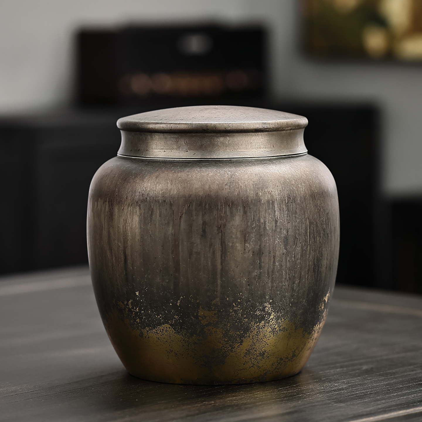 大号锡罐高纯锡茶叶罐密封储茶