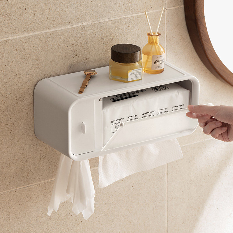 壁挂式多功能洗脸巾收纳盒厕所置物架卫生间一次性洁面纸巾化妆棉,收纳整理,洗脸巾收纳盒,淘宝优惠券,粉丝福利购,淘宝优惠卷