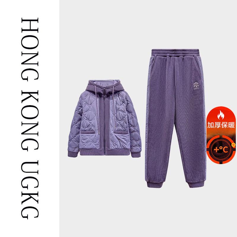2025超火冬装一整套妈妈装加厚棉服套装女冬季新款中老年两件套
