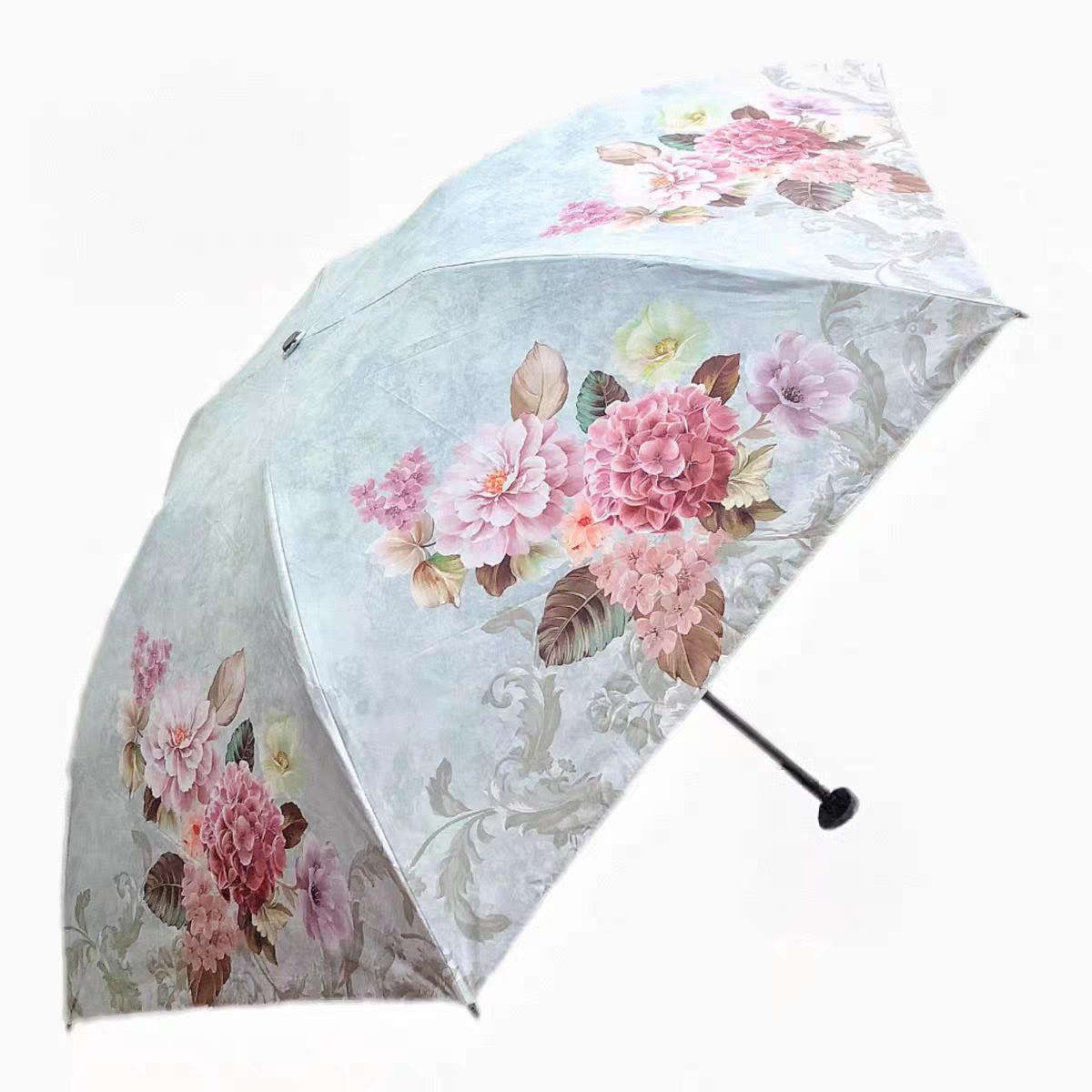 新款正品防晒超轻太阳伞防紫外线遮阳伞黑胶铅笔伞便携晴雨伞