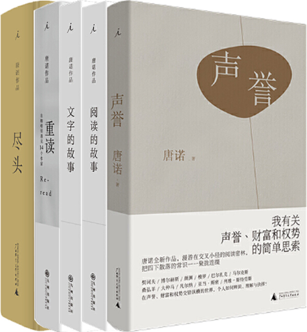 【正版包邮】唐诺作品5册:声誉 阅读的故事 文字的故事 重读 尽头