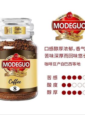 荷兰进口深度烘焙400次咖啡100g美式冻干速溶玻璃瓶送白咖啡1支