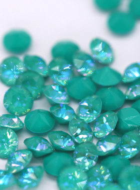 施华洛水晶华子钻1088蜜桃闪彩001L142D圆形尖底钻diy美甲服饰品