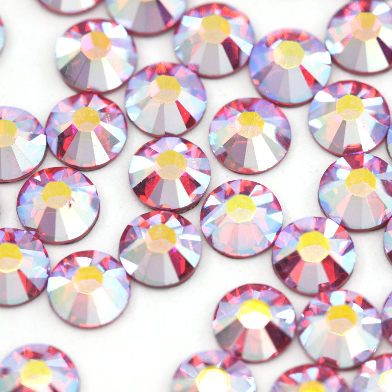 施家水晶2038HF圆形玫瑰幻彩烫钻