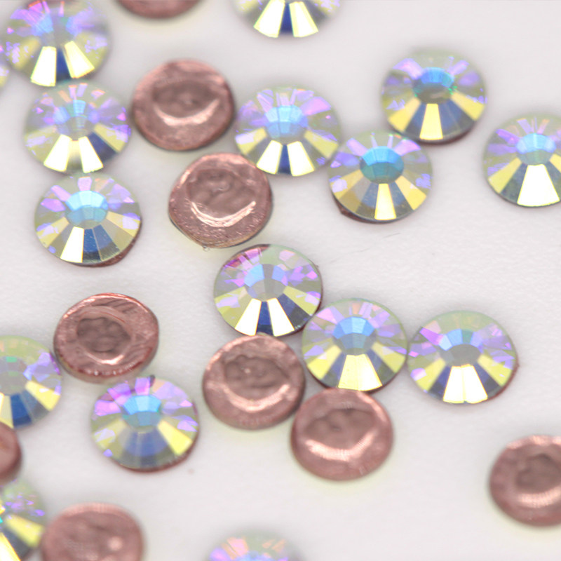 施华洛水晶华子2034彩白色001ab圆形烫钻diy美甲贴钻服饰发饰钻