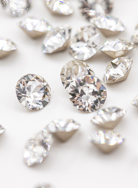 施家水晶华子1088大尺寸3.3-11mm白色001尖底钻美甲堆钻饰品补钻