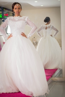 Gown African Bridal Dress 定做婚纱礼服结婚摄影婚纱照 Wedding