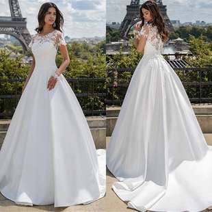 Bridal 婚纱2021新款 Gown Wedding Dresses 新娘气质拖尾森系超仙