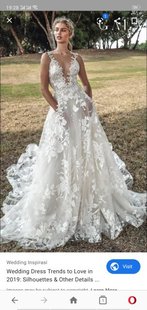 Dresses 性感透视无袖 Bridal Wedding 2020 蕾丝拖尾新年婚纱