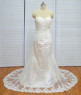 新娘结婚冬季 Bridal 一字肩 Dress Gown Wedding 主婚纱礼服新款