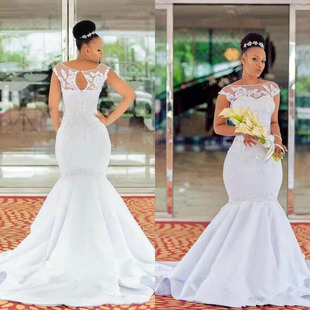 主婚纱2020新款 Bridal 新娘超 Gown Dresses Wedding 星空短袖