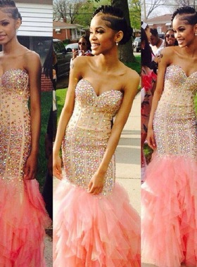 定做高端彩色新娘晚礼服婚纱 Custom Prom Evening Party Dresses