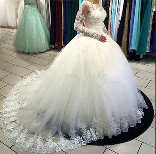 欧公主Vestidos Wedding 2019 Dresses Novia 婚纱礼服新娘新款