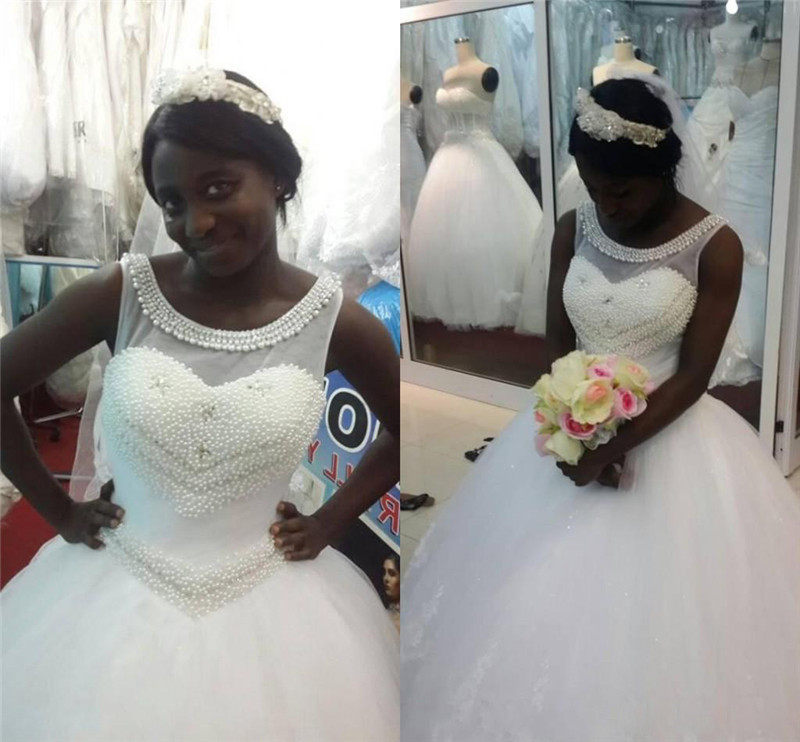 2018新款圆领新娘小拖尾结婚婚纱礼服韩式简约Wedding Gown Bride