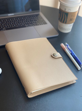 SilverMoon银月高颜值A5活页简约日记本按扣彩色本商务记事本男女笔记本