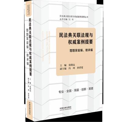 2020民法典关联法规与权威案例提要婚姻家庭继承编 王竹法律从业者法学师生学法用法公民法律生活百科全书系统学习 中国法制出版社