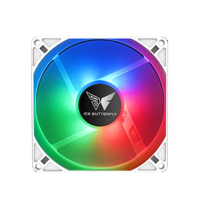 白色9cm机箱ARGB风扇TL9015静音台式机电脑cpu散热4针温控pwm白色