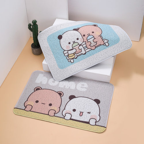 熊猫一二布布pvc地垫门厅进门垫