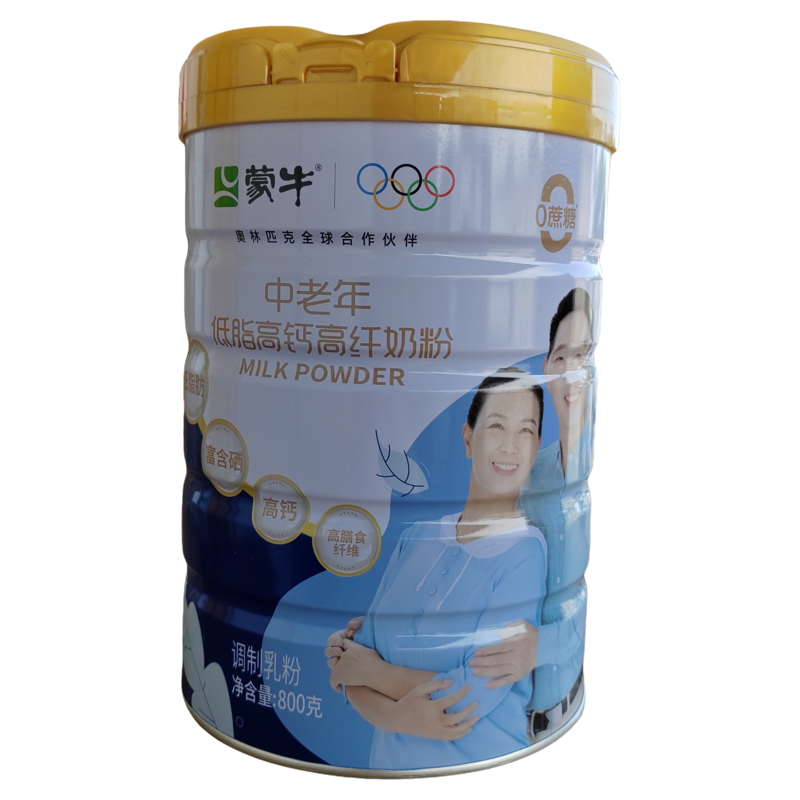 【到28年4月】蒙牛中老年低脂高钙高纤奶粉【800g】