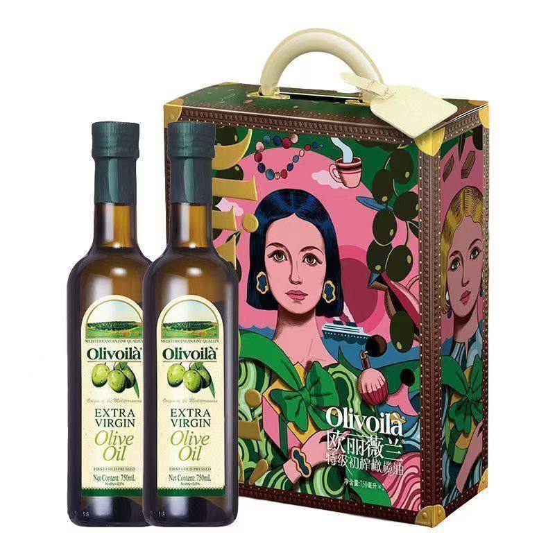 欧丽薇兰特级初榨橄榄油礼盒【500ml*2/750ml*2】