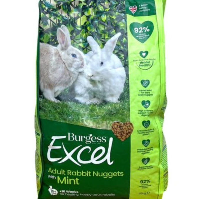 现货英国布格斯成兔粮薄荷成兔粮1.5kg / 另有破包9折可咨询