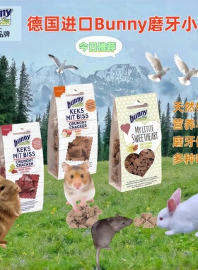 德国Bunny磨牙小饼 兔子龙猫荷兰猪仓鼠 水果味零食50g