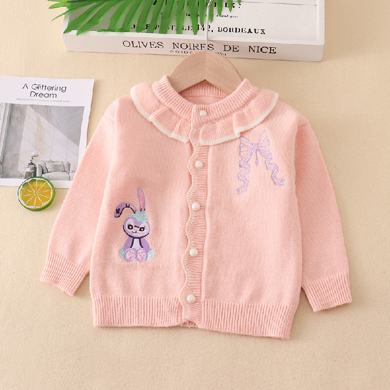 女童针织开衫洋气童装春秋女宝宝