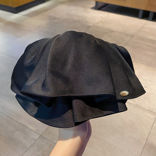 高级感缎面裙摆弹簧夹发饰