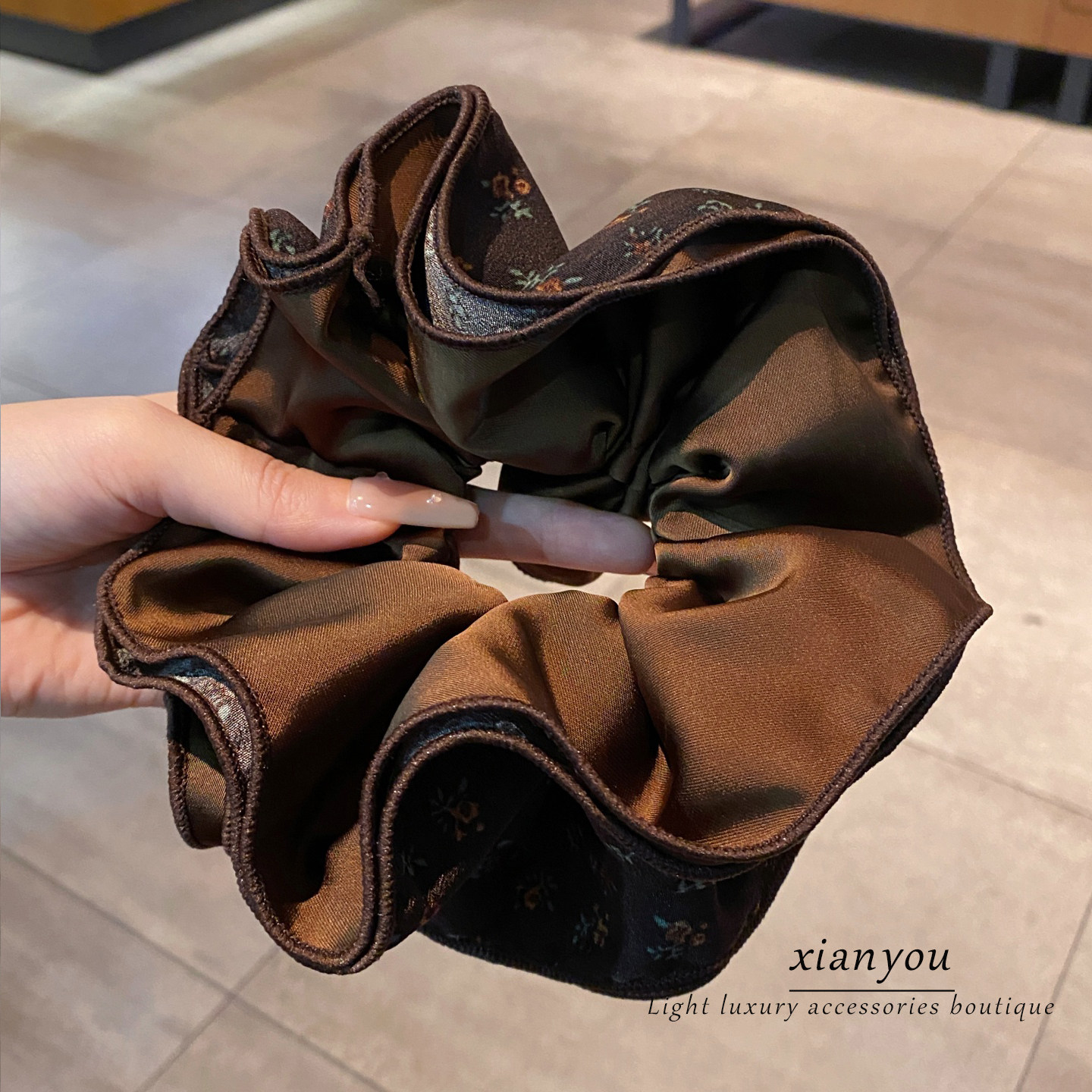 复古碎花多层大肠发圈女气质高级感精致饱满丸子头扎马尾头绳发饰,饰品/流行首饰/时尚饰品新,发饰,淘宝优惠券,粉丝福利购,淘宝优惠卷