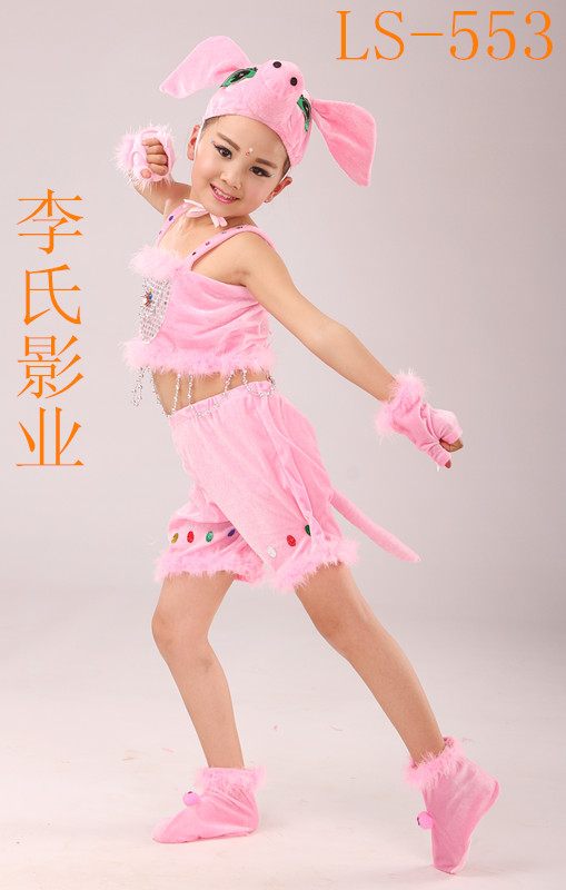 六一节新款儿童小猪演出服快乐小儿童演出服