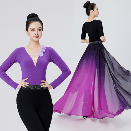 2025新款形体训练礼仪服装女高端连体上衣导师舞蹈练功服套装夏季