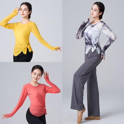 古典舞蹈服装身韵纱衣网纱夏长袖练功服现代舞民族艺考上衣中国舞