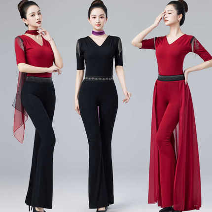 形体礼仪训练服女2025夏新款莫代尔高端模特走秀导师培训舞蹈衣服