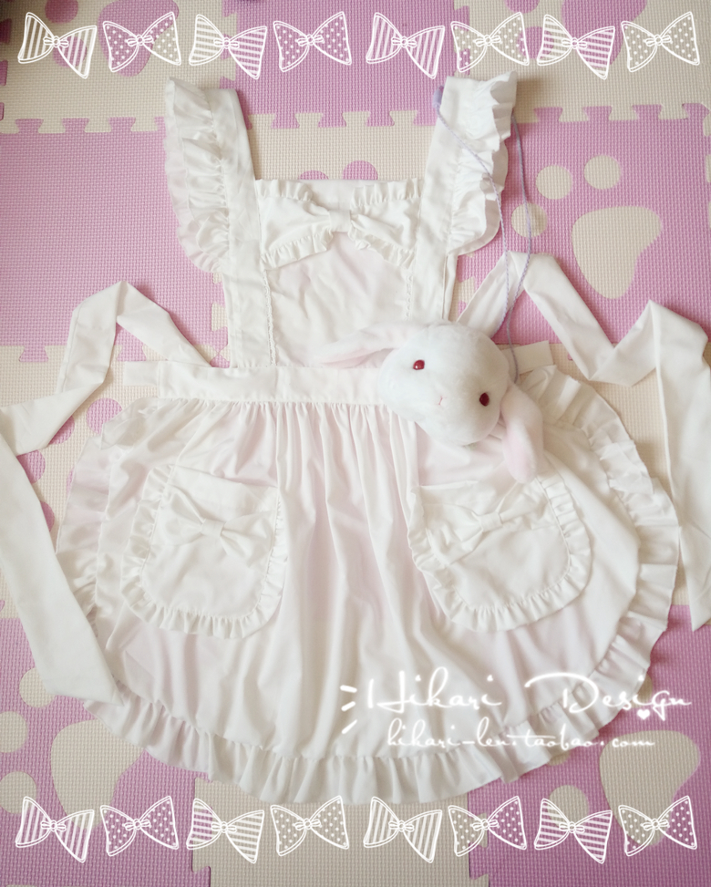 绵绵百搭风lolita飞袖欧根纱围裙