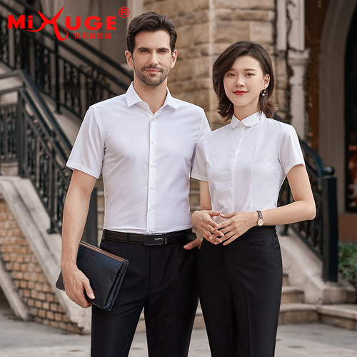 短袖夏季银行工作服衬衣职业套装