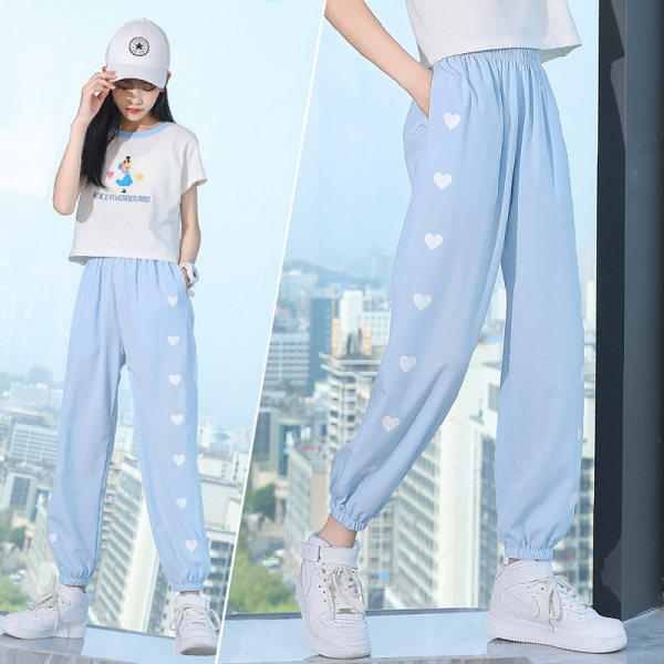 女童宽松防蚊裤2026夏季冰丝儿童休闲运动裤薄款中大童夏装长裤子