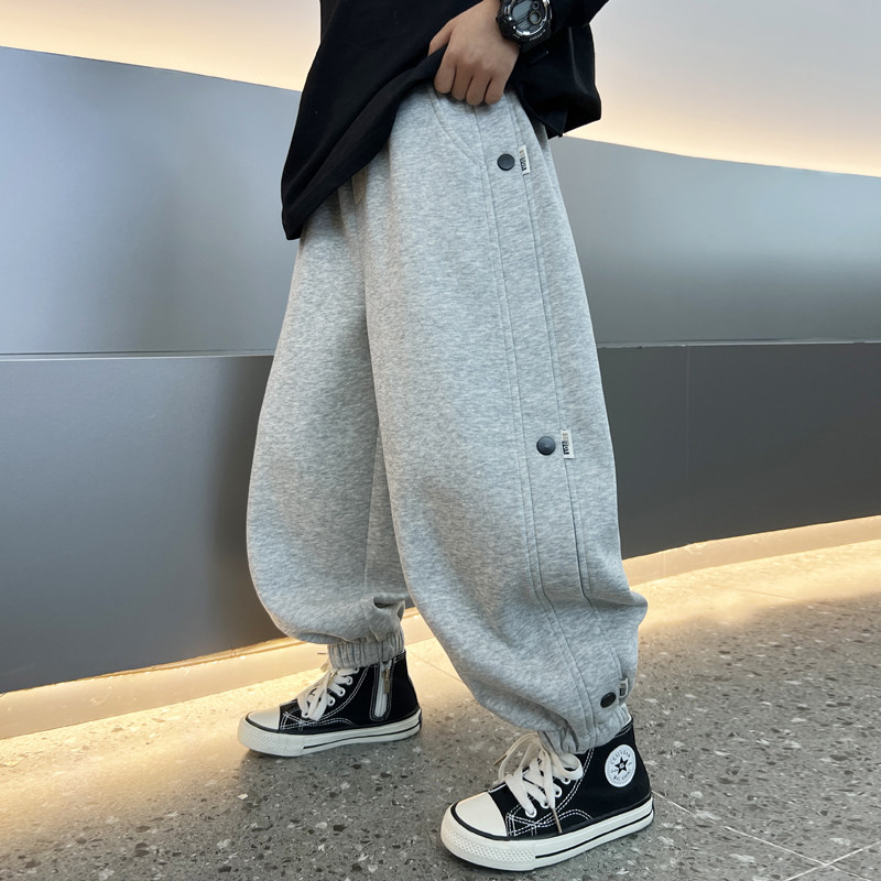 男童黑色休闲裤夏季薄款运动裤子中大童男孩韩版流行儿童休闲裤潮