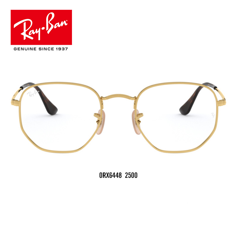 RayBan雷朋复古金丝边框光学镜架男女款金属护目镜0RX6448
