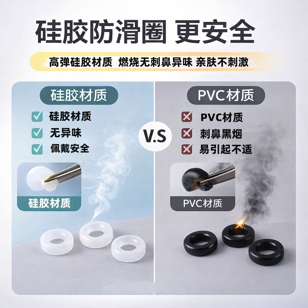 宝视达眼镜防脱落眼睛腿防滑圈硅胶套运动固定防掉防止下滑耳后托