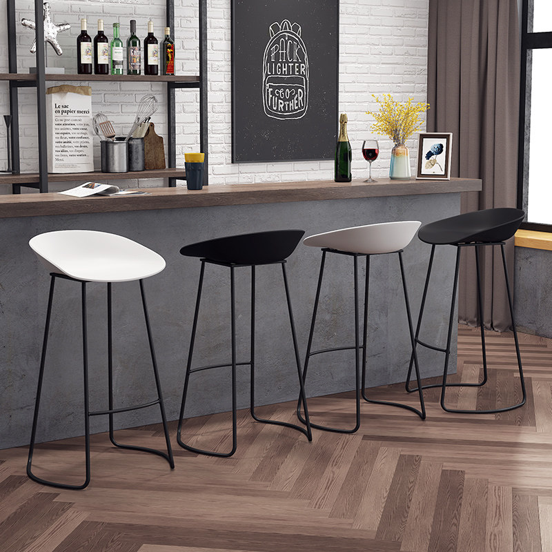 北欧吧椅现代简约时尚酒吧台椅凳子休闲咖啡厅前台高脚凳设计师椅