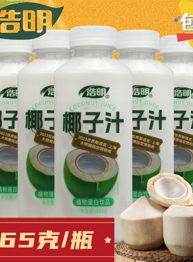 浩明椰子汁465g网红植物蛋白饮品椰奶椰汁椰乳整箱商用夏季小饮料