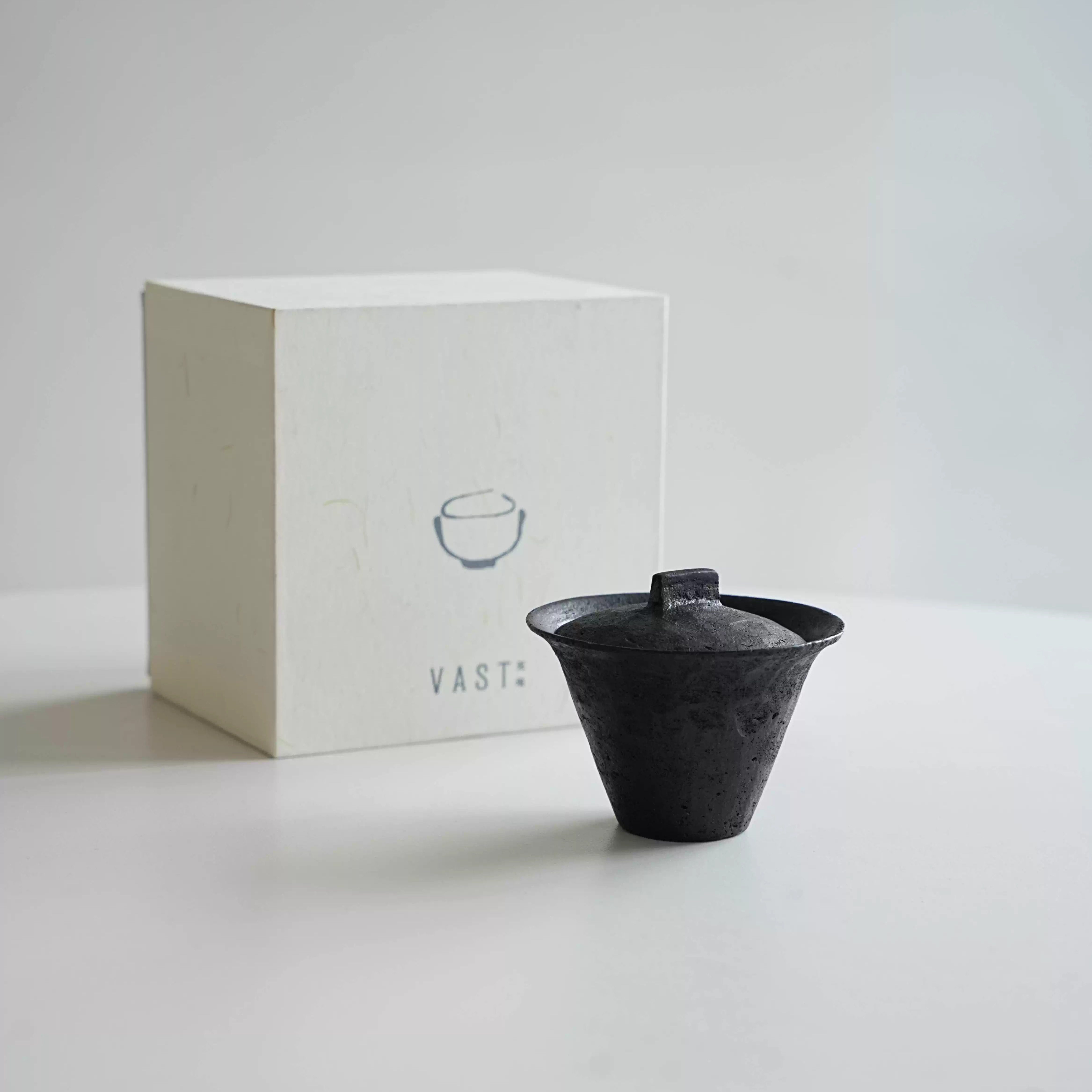 VAST无垠器皿柴烧粗陶手作盖碗