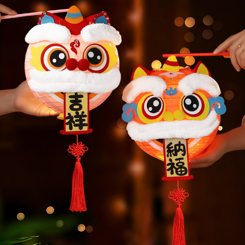 元宵节手提发光小灯笼图片