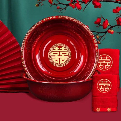 女方陪嫁喜盆结婚脸盆娘家