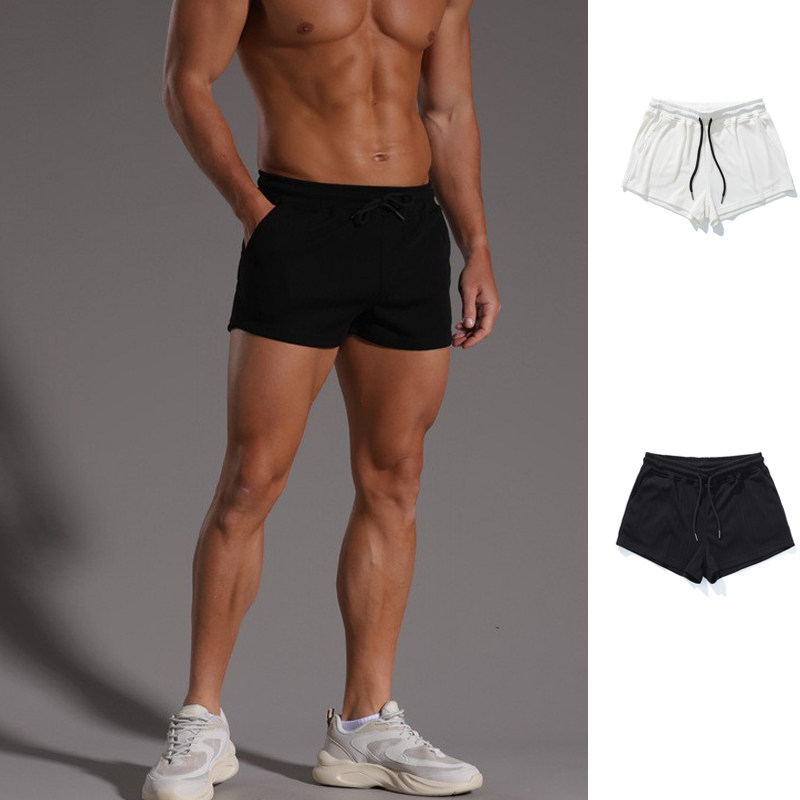 2026 男士速干竖条纹超短裤运动休闲健身2分裤阿罗裤热裤沙滩裤潮