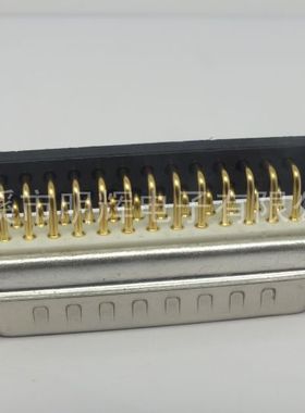 车针DR25公镀金实芯DB25连接器 两排25芯车Pin90度弯头插板焊板式
