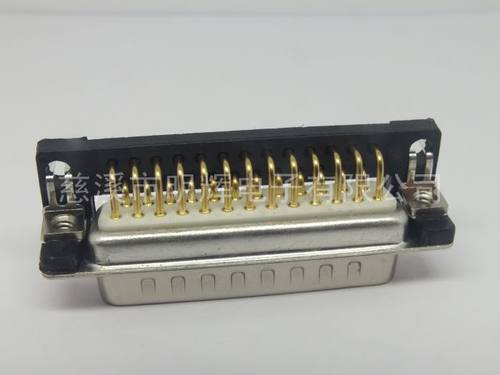 车针DR25公镀金实芯DB25连接器 两排25芯车Pin90度弯头插板焊板式