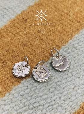 znative原firstarrows职人独立品牌飞鹰雷鸟迷你银饼吊坠