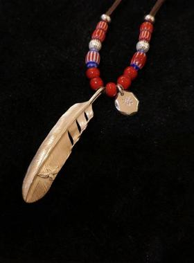 znative原firstarrows职人原创手工复古银饰入门套装羽毛吊坠